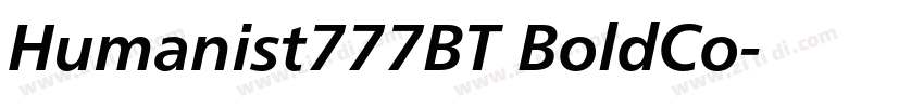 Humanist777BT BoldCo字体转换